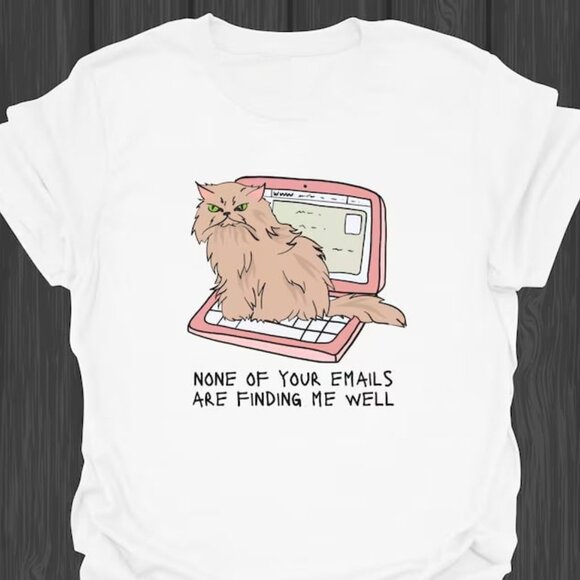 Tops - Funny Cat T-Shirt, Graphic Cat Tee, Cat Gift Shirt